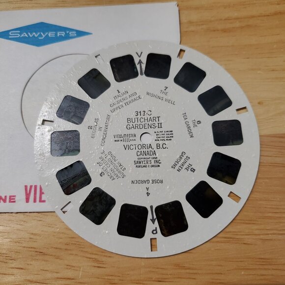 VTG View Master Packet A013 Victoria & Butchart Gardens 3D Pictures Full 3 Reels - Picture 12 of 12